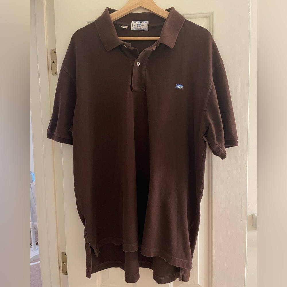 Southern Tide Brown Skipjack Polo T-shirt